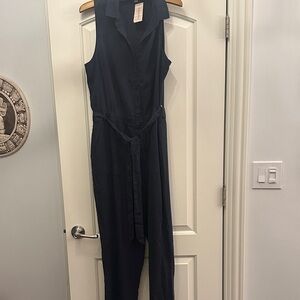 Sundance Navy Sleeveless Jumpsuit